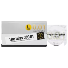   Sagami Original 0.01 L - презерватив - 58мм - 5 броя
