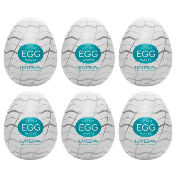 TENGA Egg Wavy II - вълнообразен яйце мастурбатор (6бр)