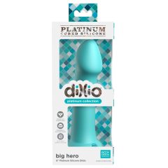   Dillio Big Hero - силиконов вибратор с лепкави пръсти (17 см) - тюркоазен