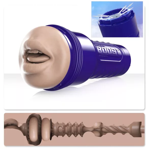 Fleshlight Boost Blow - реалистичен мастурбатор уста - натурален цвят