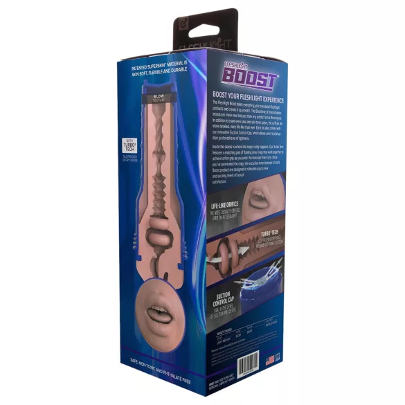 Fleshlight Boost Blow - реалистичен мастурбатор уста - натурален цвят