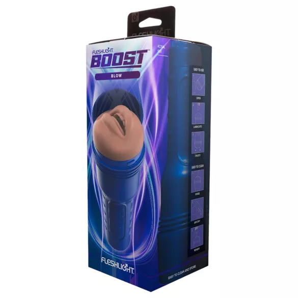 Fleshlight Boost Blow - реалистичен мастурбатор уста - натурален цвят