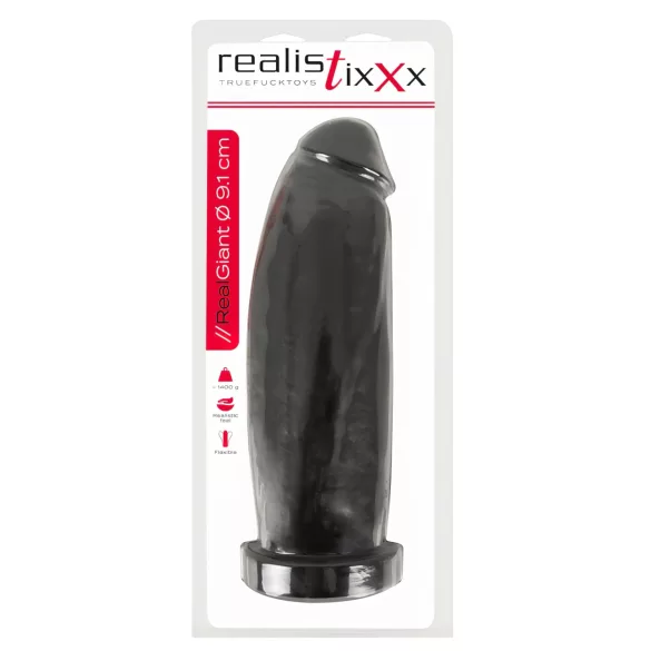 realistixxx Real Giant - гига дилдо - 30 см (черен)