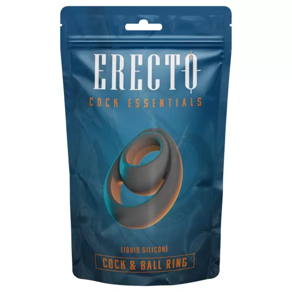 Erecto - пенис и тестикуларен пръстен - черен