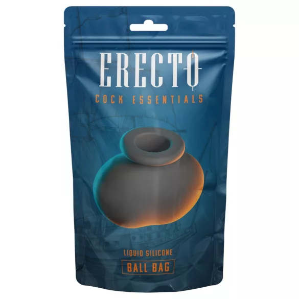 Erecto - мъжки ерекционен удължител и торбичка - черен