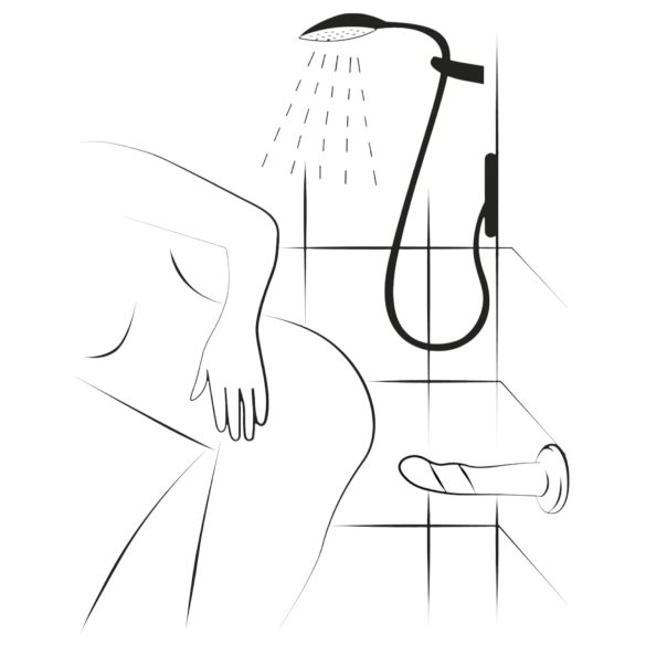 ROMP Dizi - гъвкаво силиконово дилдо - розово-оранжево