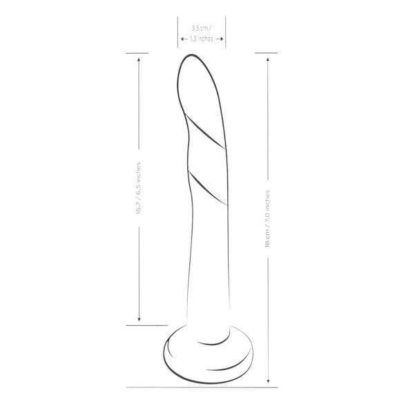 ROMP Dizi - гъвкаво силиконово дилдо - розово-оранжево