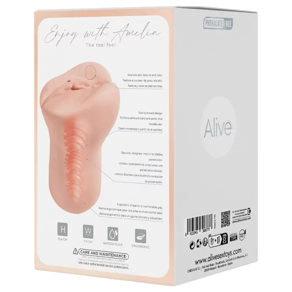 Alive Amelia S - вагина за мастурбация - натурален цвят