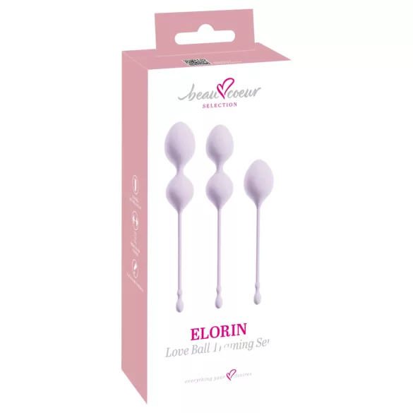 Beau Coeur Elorin - вагинални топчета - тренировъчен сет 3 части лилав