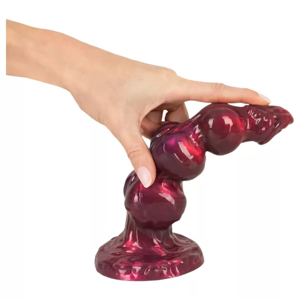 Beasty Cocks - Дилдо „Върколакът Уили“ с вендуза - бордо (21 см)
