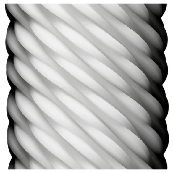 TENGA 3Dx Flow - мастурбатор с вълнообразен релеф (бял)