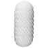 TENGA 3Dx Flow - мастурбатор с вълнообразен релеф (бял)