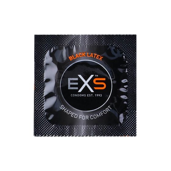 EXS Black - латексов презерватив - черен (12 броя)
