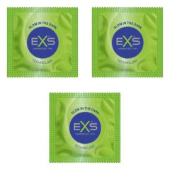   EXS Glow - веган презерватив, светещ в тъмното (3 броя)