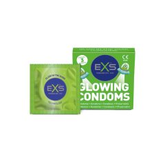   EXS Glow - веган презерватив, светещ в тъмното (3 броя)