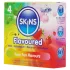 Skins - ароматизиран презерватив - мента, дъвка, банан, ягода (4 бр.)