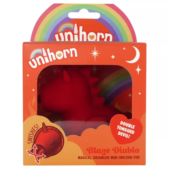 Unihorn Blaze Diablo - вибратор за клитор акумулаторен - червен