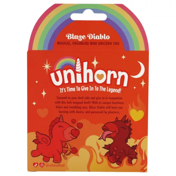 Unihorn Blaze Diablo - вибратор за клитор акумулаторен - червен