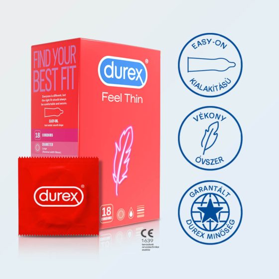 Durex Feel Thin - презерватив с реалистично усещане (18 бр.)