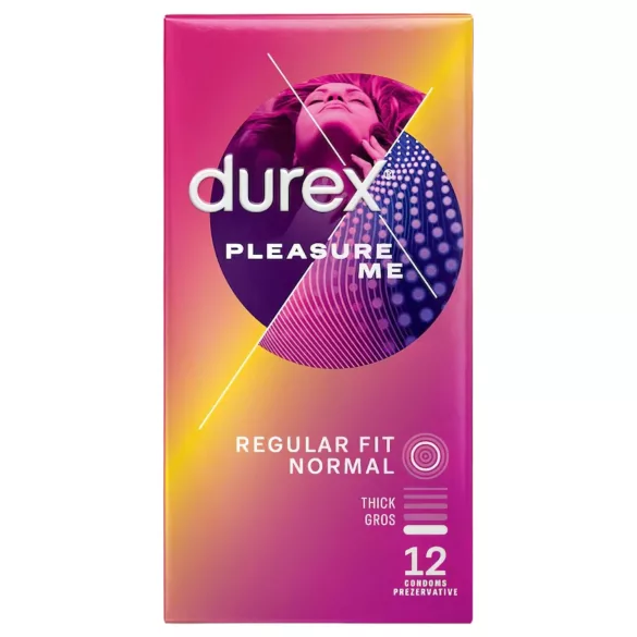 Durex Pleasure Me - презервативи с релеф и точки - 12 броя