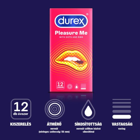 Durex Emoji PleasureMe - презерватив на ребра (12бр.)