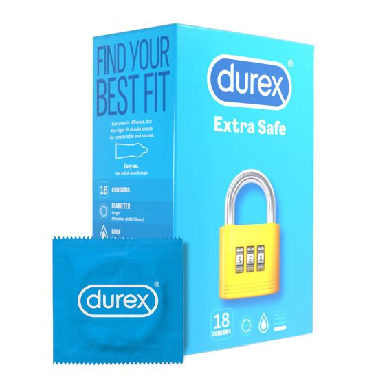 Durex Extra Safe - безопасен презерватив (18 бр.)