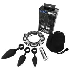   Bathmate Anal Training Plugs Vibe - вибриращ комплект от анални плъгове (черен)