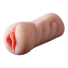   Самотен 2в1 - фалшива путка и мастурбатор за уста (естествен)
