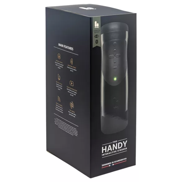 The Handy 1.1 - автоматичен мастурбатор с VR - черен - захранване от мрежата
