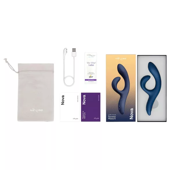 We-Vibe Nova 2 - Вибратор с гъвкаво клиторно рамо, управляван чрез приложение (син)