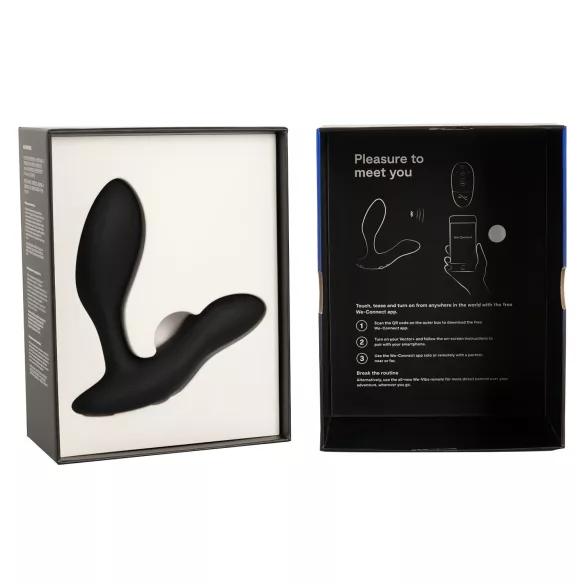 We-Vibe Vector+ - анален вибратор с управление чрез приложение (черен)