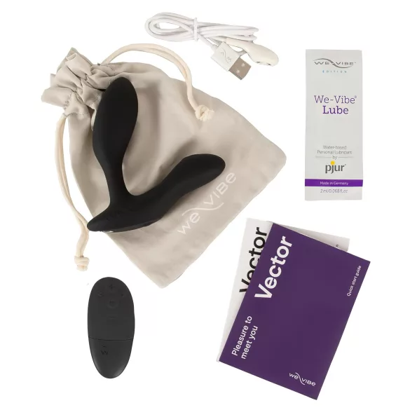 We-Vibe Vector+ - анален вибратор с управление чрез приложение (черен)