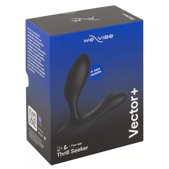 We-Vibe Vector+ - анален вибратор с управление чрез приложение (черен)