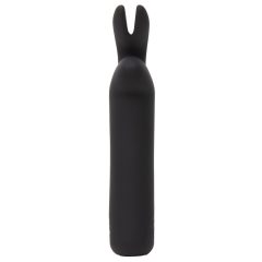   Happyrabbit Bullet - акумулаторен вибратор с пръчка на зайче (черен)