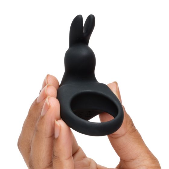 Happyrabbit Cock - вибриращ пенис пръстен с батерии (черен)