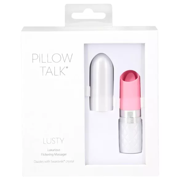 Pillow Talk Lusty - вибратор с език - акумулаторен - розов