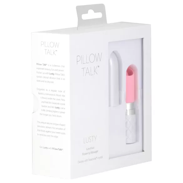 Pillow Talk Lusty - вибратор с език - акумулаторен - розов