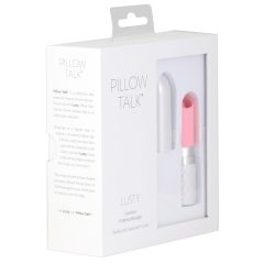   Pillow Talk Lusty - акумулаторен вибратор с пръчка за език (розов)