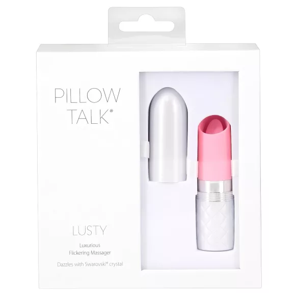 Pillow Talk Lusty - вибратор с език - акумулаторен - розов