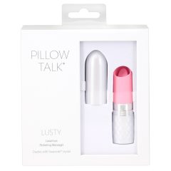   Pillow Talk Lusty - акумулаторен вибратор с пръчка за език (розов)