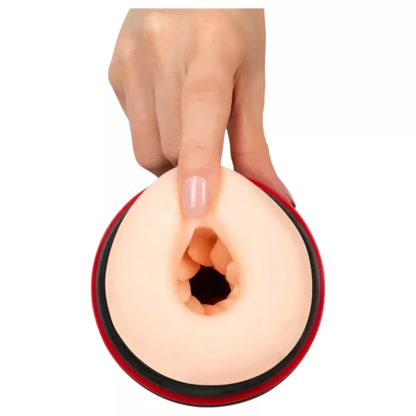 WYNE 06 - мъжки мастурбатор с вибрации и засмукване - акумулаторен, черен