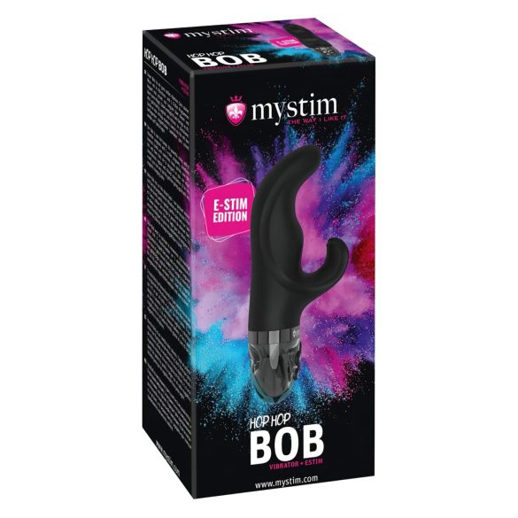 mystim Hop Hop Bob E-Stim - акумулаторен електровибратор (черен)