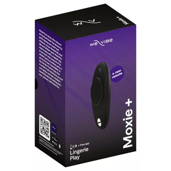 We-Vibe Moxie+ - носим вибратор за клитора с приложение и дистанционно управление (черен)