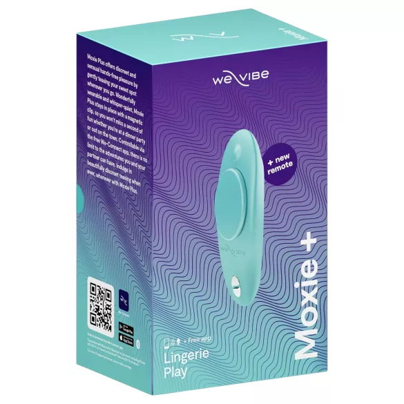 We-Vibe Moxie+ - носим вибратор за клитор с приложение и дистанционно управление (тюркоаз)