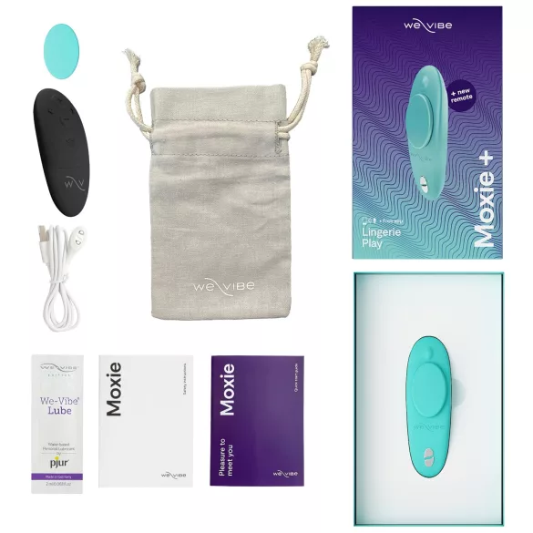 We-Vibe Moxie+ - носим вибратор за клитор с приложение и дистанционно управление (тюркоаз)