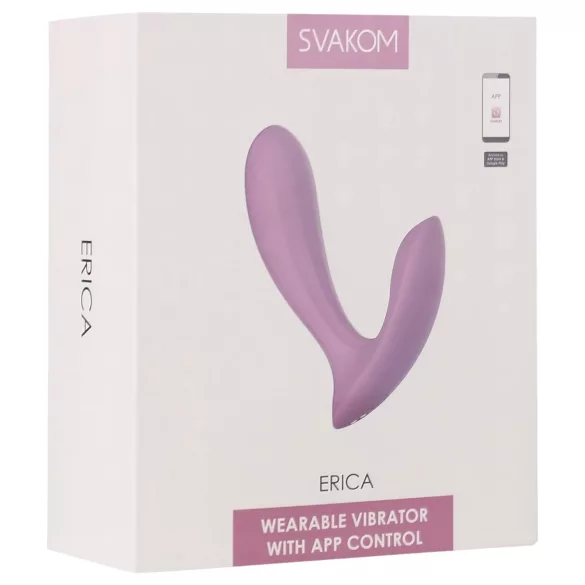 Svakom Erica - носим вибратор за поставяне, управляван с приложение (розов)
