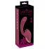 Javida - вибратор с езиче 2в1 - червен