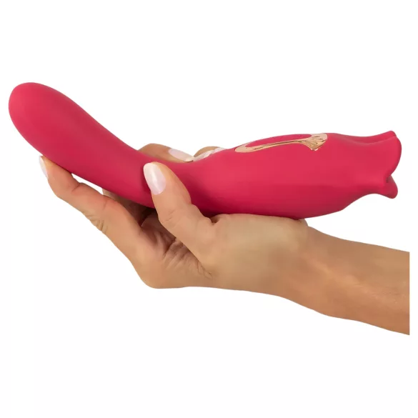 You2Toys - 2в1 вибратор с езиче (розов)