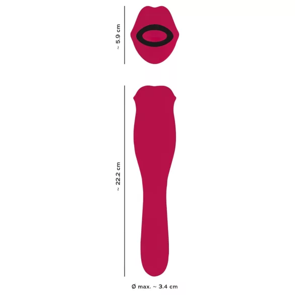 You2Toys - 2в1 вибратор с езиче (розов)