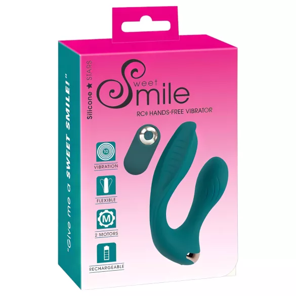SMILE Hands-free - носим, поставящ се вибратор (тюркоаз)